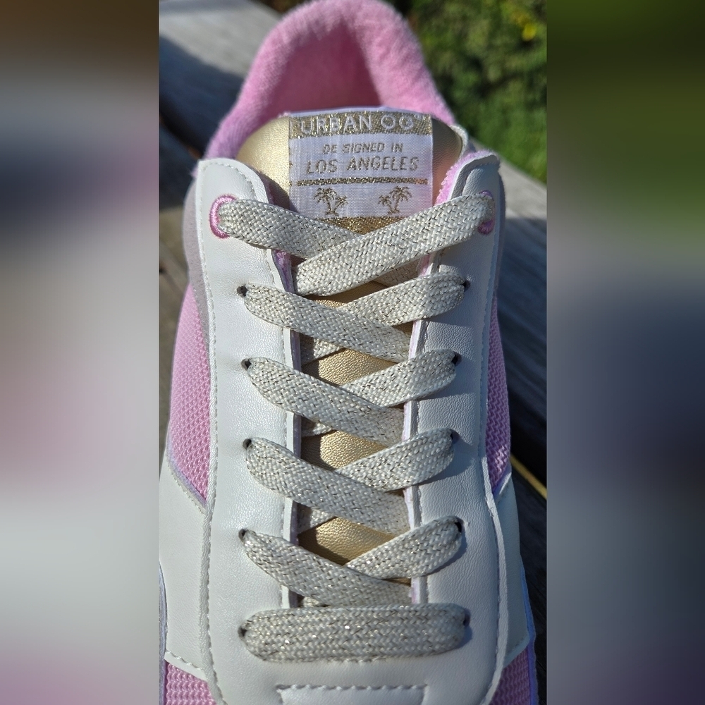 Urban Outfitters Pink and Silver Sneakers - Picture 4 of 11